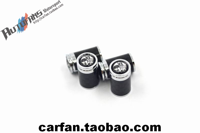 BENZ奔驰改装苹果树AMG车标黑色碳纤维轮胎气门嘴帽 气门芯套