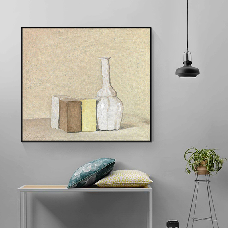 鳟鱼北欧挂画 莫兰迪色装饰画餐厅油画 现代简约客厅唯美色系壁画