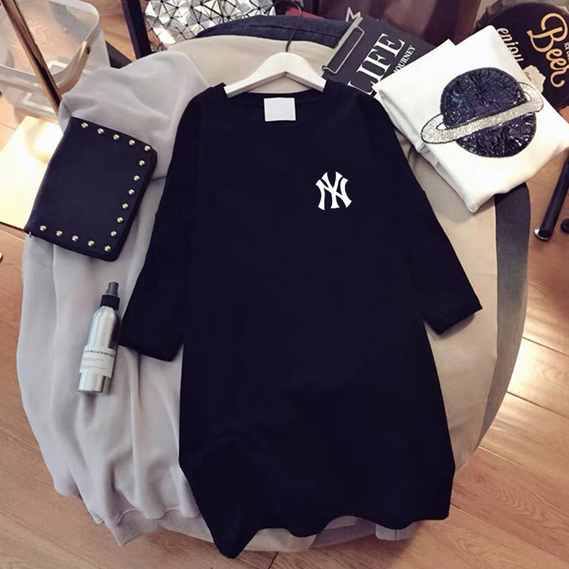 Medium length summer new loose large version net red super fire short sleeve T-shirt blouse