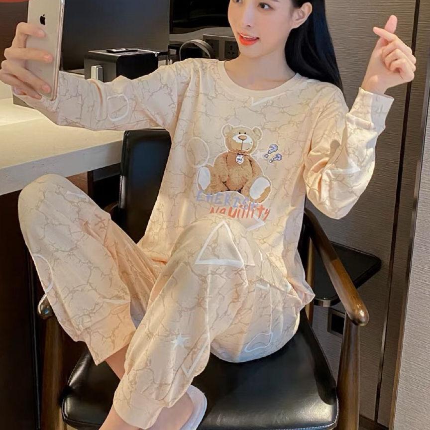 春秋冬款卡通可爱少女睡衣套装