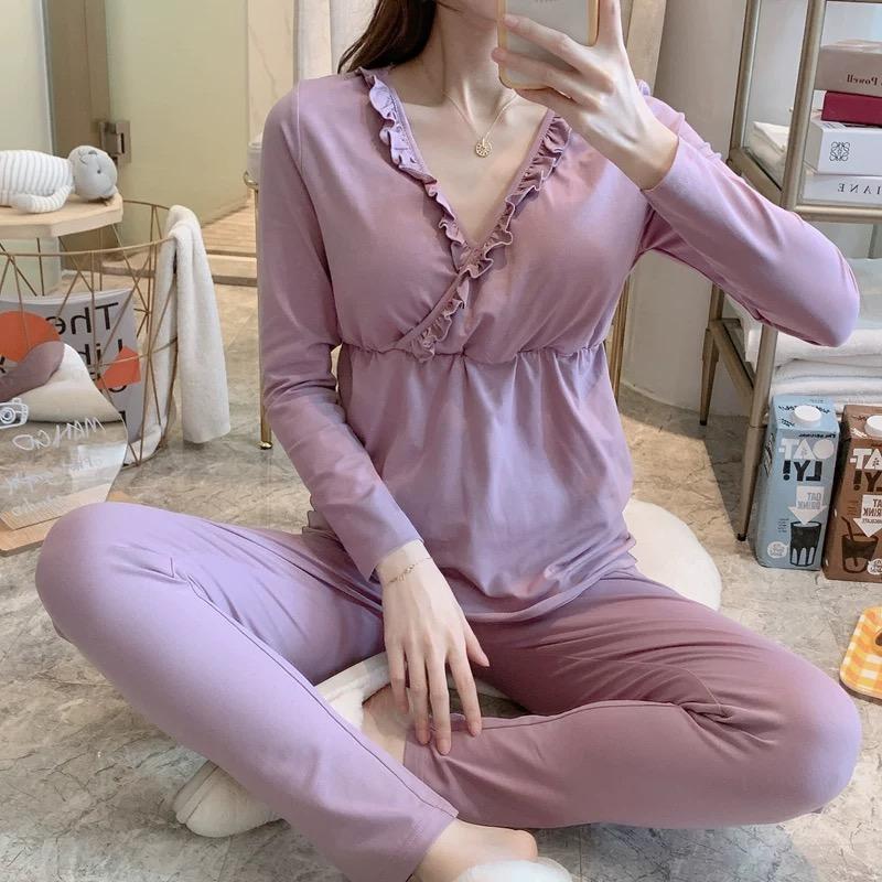 孕妇春秋冬季家居服两件套套装
