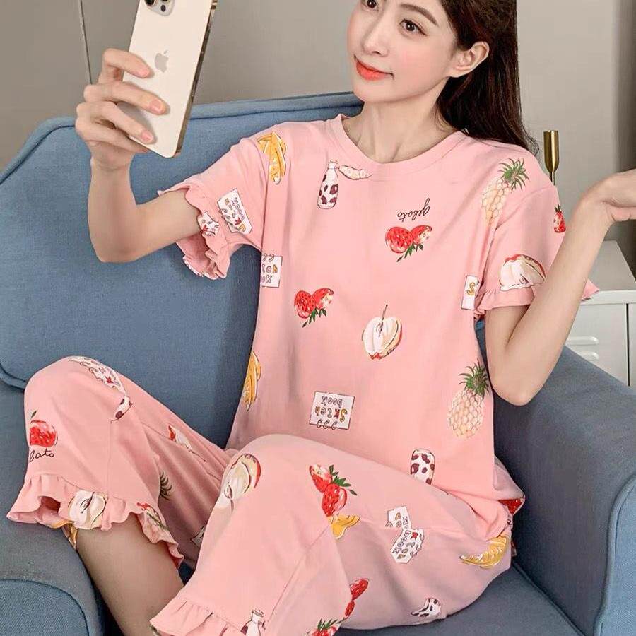 甜美简约女士新款套装休闲睡衣