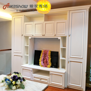 新款厂销客厅电视墙柜储蓄柜定制家具精品影视柜定做整体白色木质