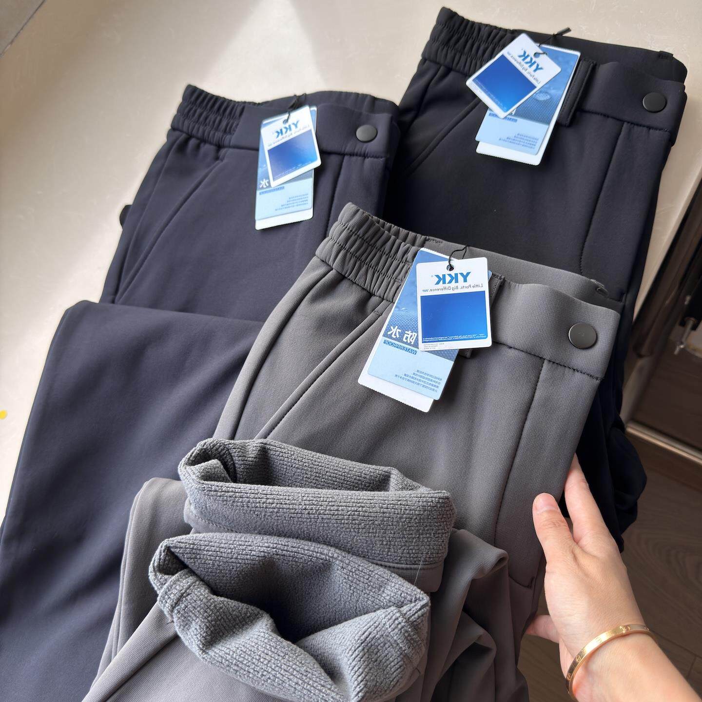 品质商务 抗皱好打理一体绒 男装直筒休闲裤 西裤男秋冬