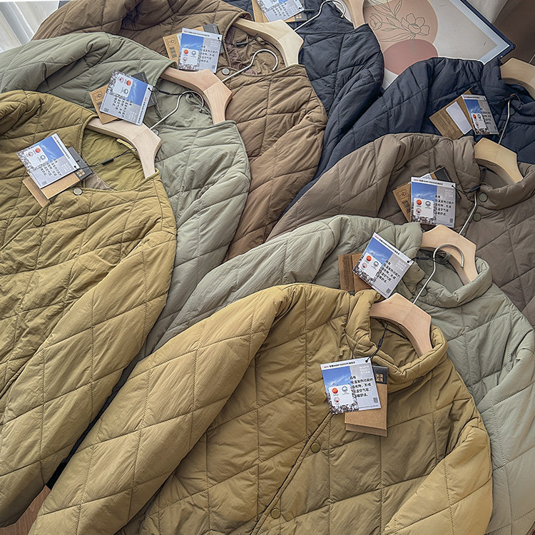 出K单！牛货！情侣款高效保暖棉复古绗缝茄克外套加棉夹克棉衣