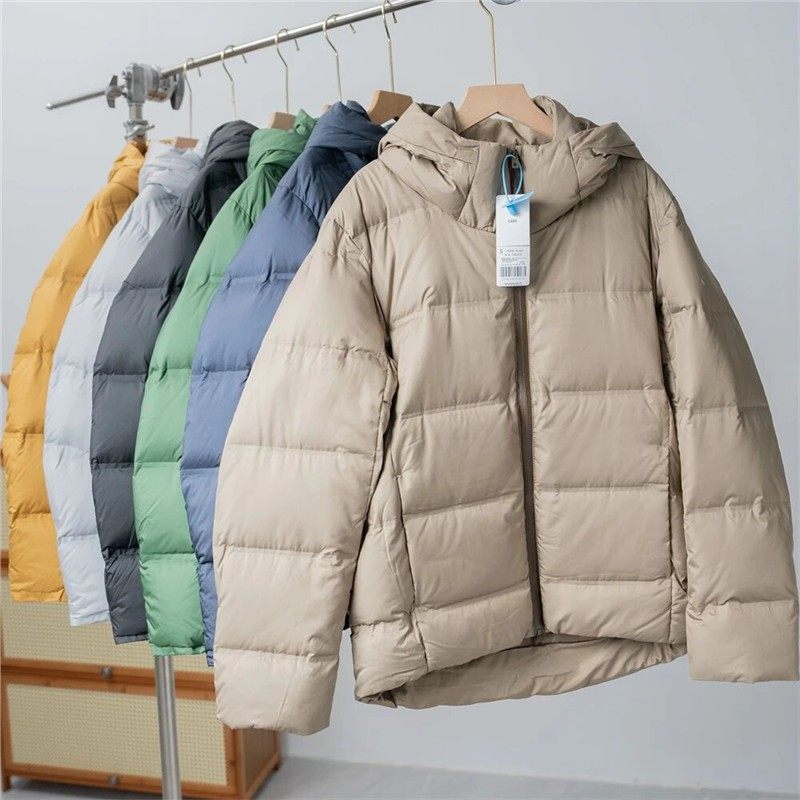 男女无缝羽绒连帽外套宽松休闲商务羽绒服470077