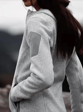 【运动搭档】秋冬情侣户外运动立领男士开衫潮抓绒卫衣外套C0536