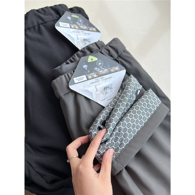 90鹅绒+石墨烯科技！ODM订单！冬季男士加厚保暖纯色直筒羽绒裤潮