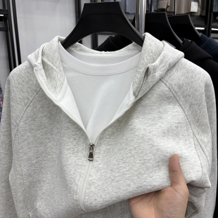 2025秋季新款男士棉质连帽卫衣外套时尚百搭青年运动上衣拉链开衫