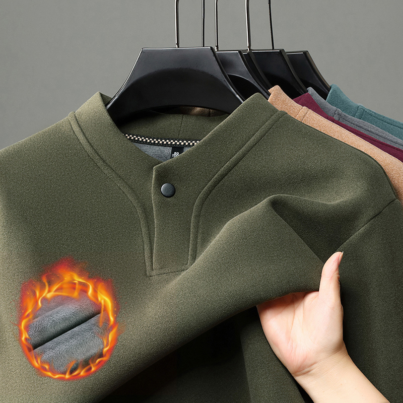 德绒加绒加厚男士保暖卫衣