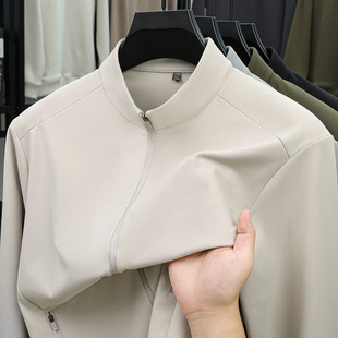 户外运动夹克外套男秋冬抓绒磨毛男士卫衣立领拉链弹力上衣开衫潮