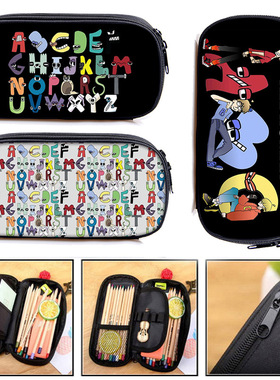 Alphabet Lore字母传说笔袋文具袋儿童中小学生铅笔盒大容量ins潮