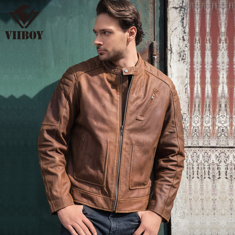 Clearance Special Offer Handle locomotive leather clothing genuine leather leather jacket Stand collar have cash less than that is registered in the accounts cowhide coat Autumn and winter Jianlouin the Men's clothing, Leather clothing  category - from Buy2taobao.com to provide professional Taobao agent buy service