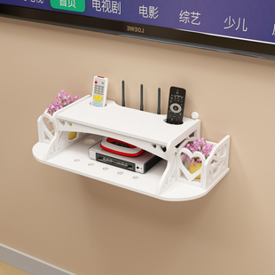 置物架WIFI架 免打孔电视机顶盒路由器收纳架客厅卧室墙上壁挂式
