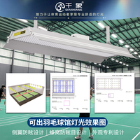 千象室内羽毛球馆灯带侧翼防刺眼防眩体育篮球乒乓球馆灯LED排灯