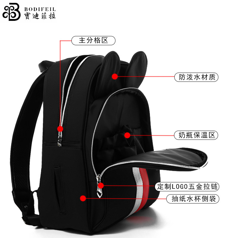 2018新款妈妈母婴包妈咪包多功能大容量双肩外出时尚背包宝妈包