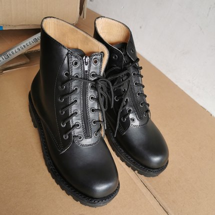 5302库存05短筒靴子男黑色真皮高帮夏飞皮靴战术靴全头层牛皮单靴