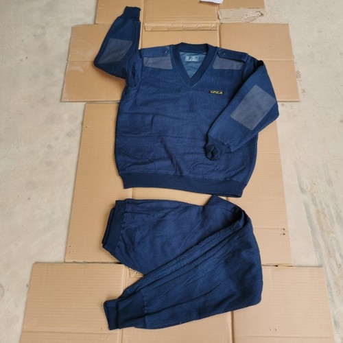 库存正品蓝色绒衣裤老式03绒衣绒裤V领天空蓝加绒保暖加厚套装