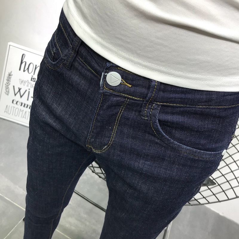 夏季牛仔裤简约时尚时尚水洗长裤