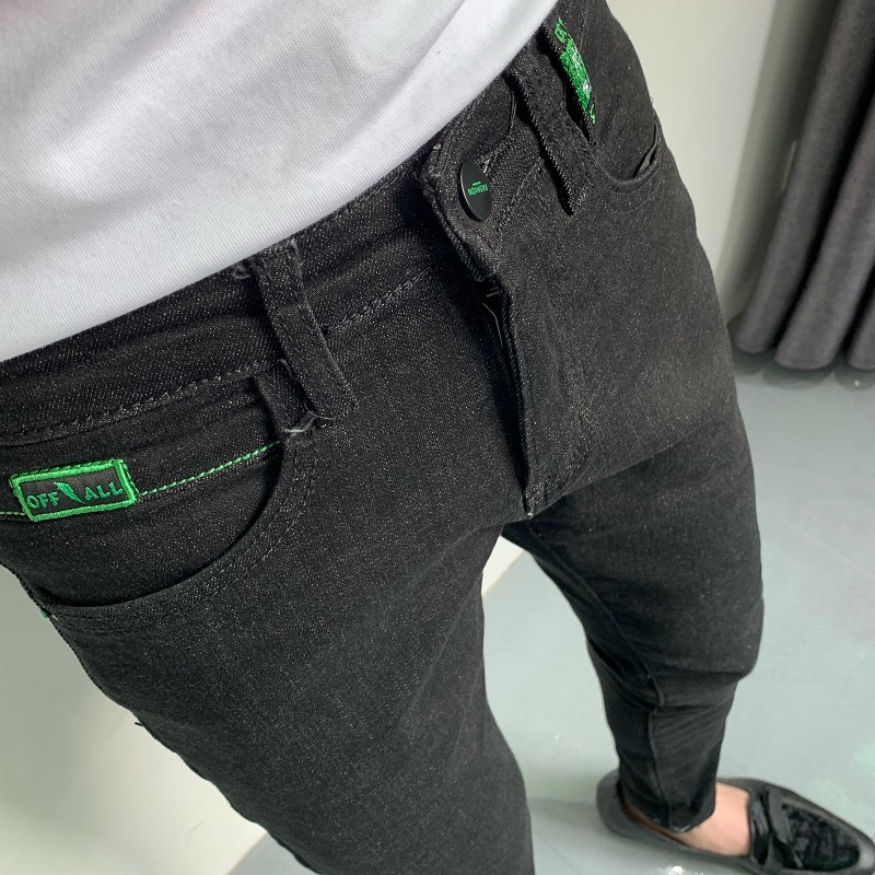 简约韩版修身小脚潮流显瘦牛仔裤