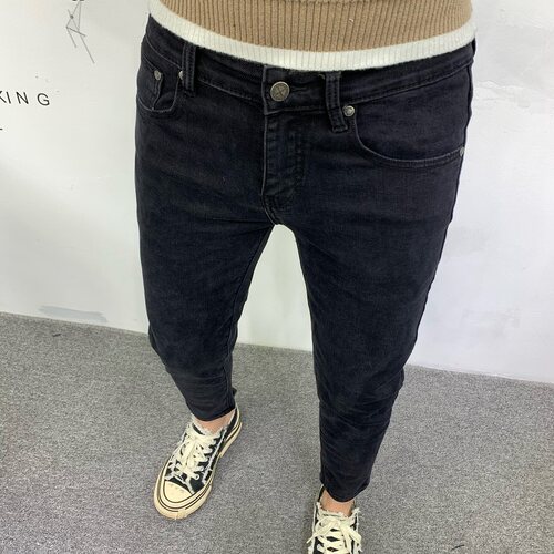 夏季牛仔裤水洗修身百搭九分裤