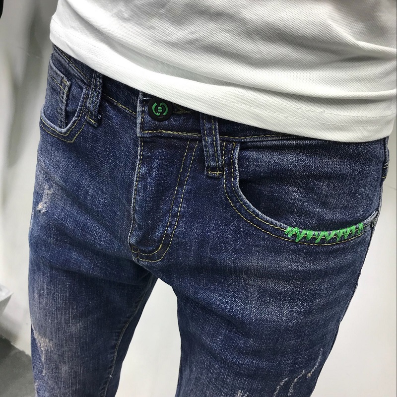 秋冬牛仔裤水洗蓝色休闲时尚长裤