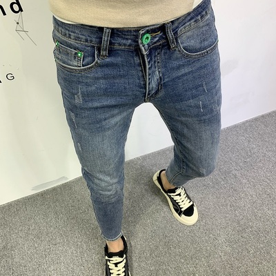 秋冬九分裤修身小脚水洗牛仔裤