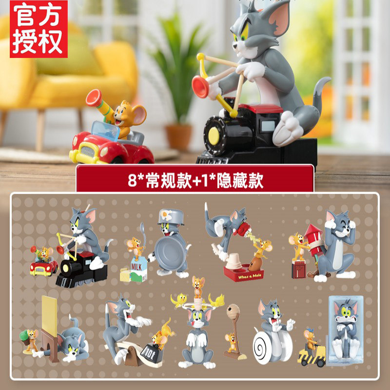 正版tom and jerry 猫鼠大作战盲盒潮玩猫和老鼠汤姆杰瑞车载摆件