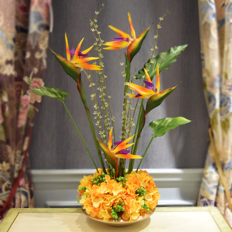 朗怡地中海欧式风格天堂鸟绣球绢花仿真花套装客厅玄关餐桌装饰花|ruв категории Домашний быт, ваза/цветок/искусственные цветы/моделирование украшения, искусственные цветы/искусственные цветы - от Buy2taobao.com для оказания профессиональной услуги покупки агента Taobao