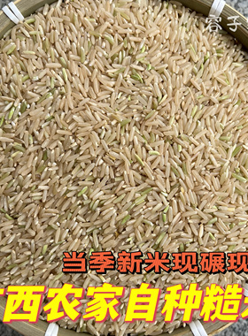 广西长粒糙米2025年新米晚稻新米农家新鲜现磨辅食杂粮胚芽糙米