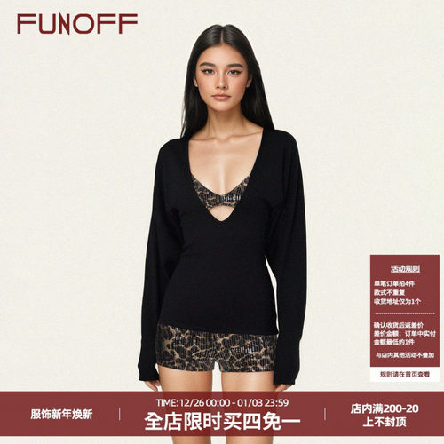 美式复古黑色低胸上衣比基尼套装