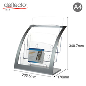 迪多a4压克力三层资料架展示架桌面目录架报刊架杂志架宣传架台式