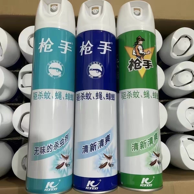 枪手杀虫气雾剂600ml无味灭蚊蟑螂药苍蝇飞虫杀虫剂家用酒店喷雾