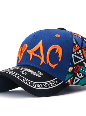 新款春夏韩版印花字母刺绣棒球帽子女士时尚休闲户外防晒遮阳帽