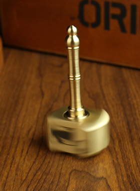 黄铜雷神锤转转解压神器创意桌面摆件金属工艺品玩具动漫周边锤子