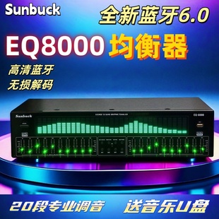 山宇EQ8000均衡器立体声家用专业效果器音频处理台湾110V跨境代发
