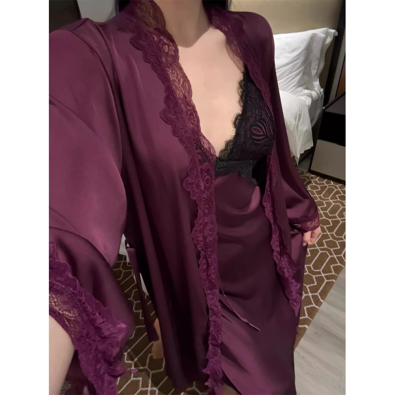 法式纯欲高级感蕾丝吊带睡裙女夏