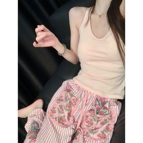 夏天甜美设计感吊带睡衣女夏季