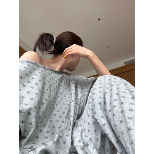 松弛感星星纯棉睡衣女夏季家居服