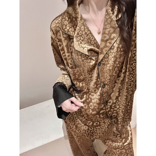 法式轻奢金丝绒保暖睡衣女家居服