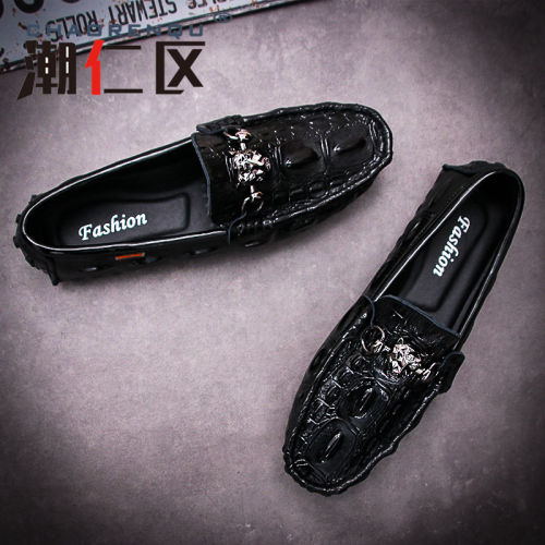 豆豆鞋男真皮懒人奢侈品潮流韩版