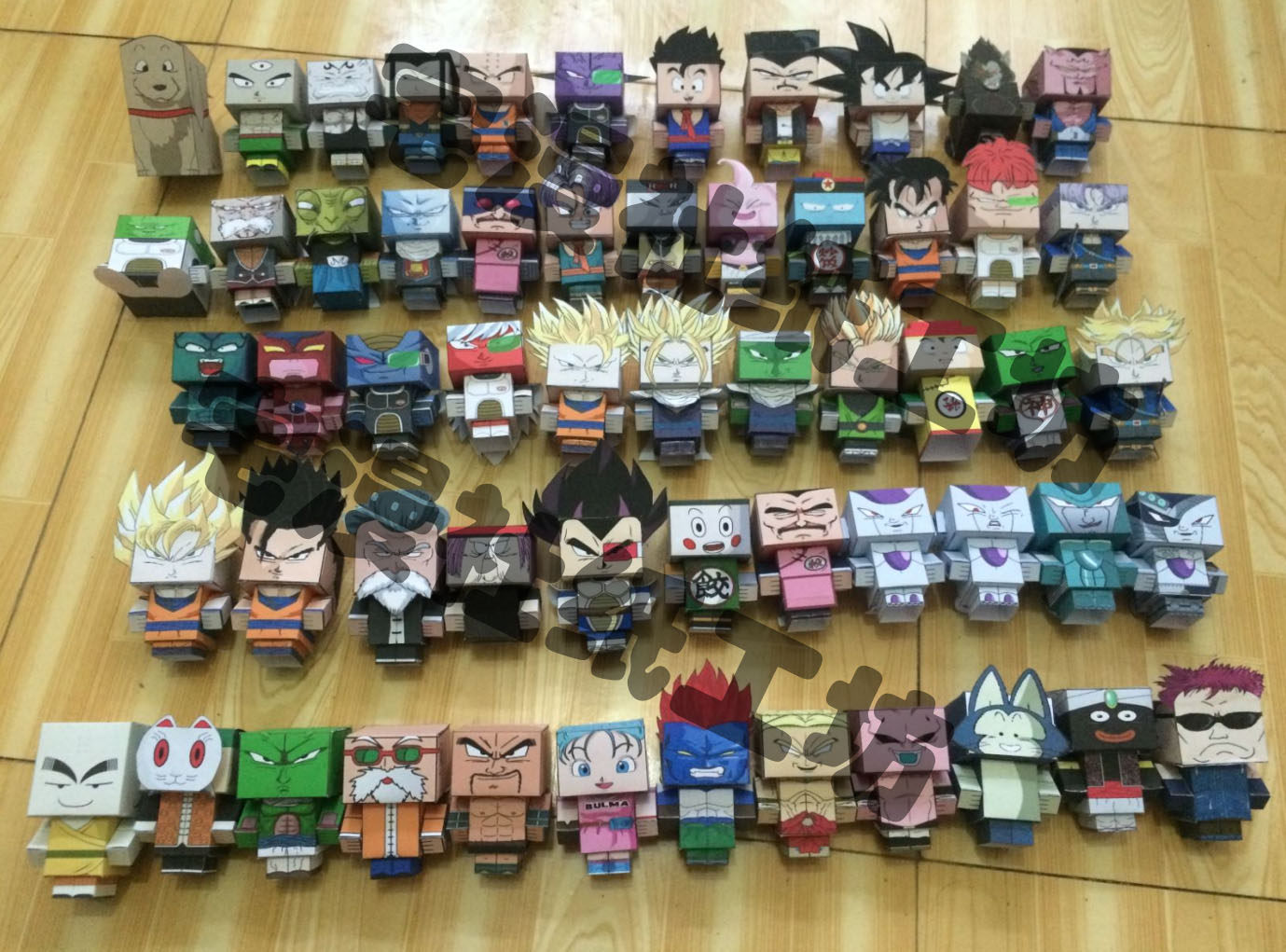 宅漫社3d手工纸模型七龙珠卡通动漫纸盒人60多款人物合辑