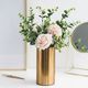 欧式 饰品 圆筒金属电镀花瓶摆件客厅样板房金色铁艺插花器轻奢软装