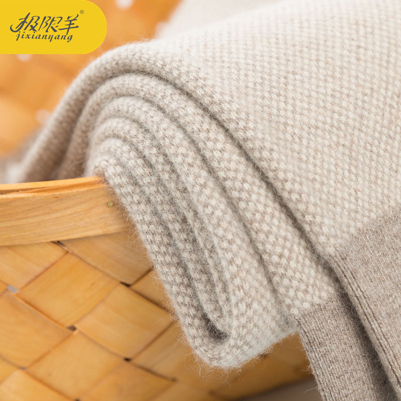 极限羊加厚纯山羊绒裤秋冬男女打底羊毛保暖修身高腰大码毛线内穿