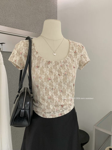 【Y.JIA 伊嘉】chao亲肤凉凉T'性感清纯小白花纯欲小衫YS6-7758