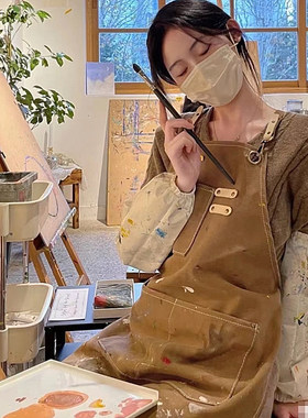 画画成人油画画室围裙