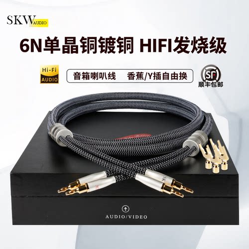 skw高端镀银发烧喇叭线香蕉头