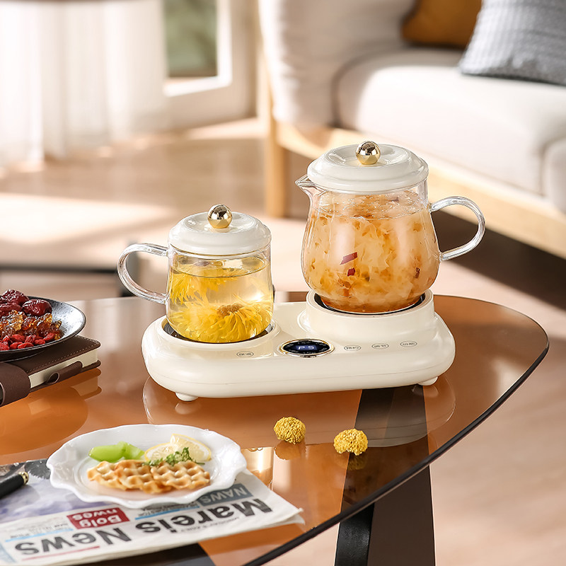 全玻璃0胶水养生壶小型办公室多功能宿舍热牛奶花茶煮双炉养生杯