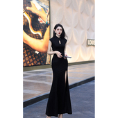 复古新中式 原创高定蕾丝日常气质修身 旗袍 局外佳人 尤克菲儿