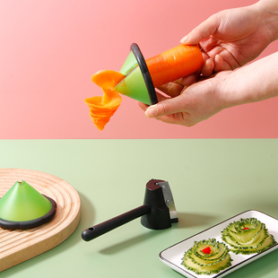 蔬菜沙拉卷花创意水果器雕花器黄瓜萝卜螺旋切片器切花样工具刀